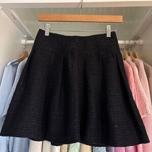 Elegant Black Tweed Skirt